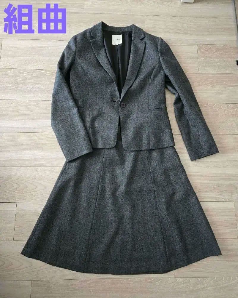 最終価格　組曲　秋冬ウール100%スカートスーツ上下　11号　ONWARD
