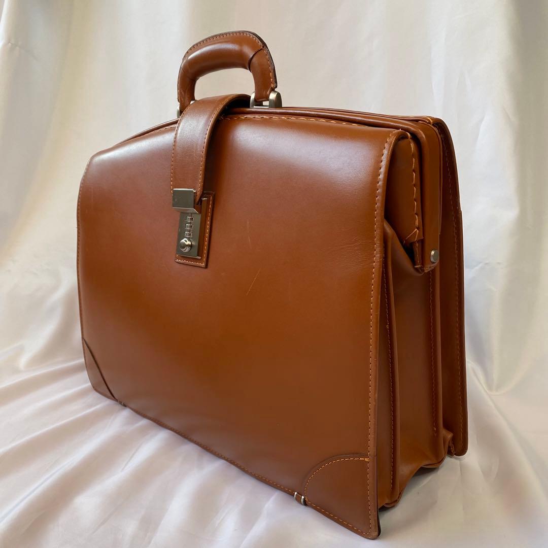 ダレスバッグ ダイヤルロック キャメル 日本製