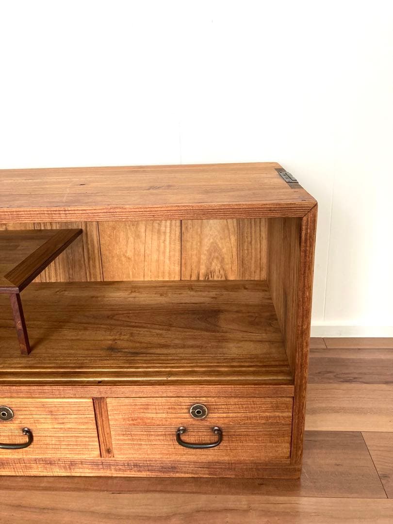 【メンテ済】アンティークの収納棚　ローボード　総桐　小物収納にも便利