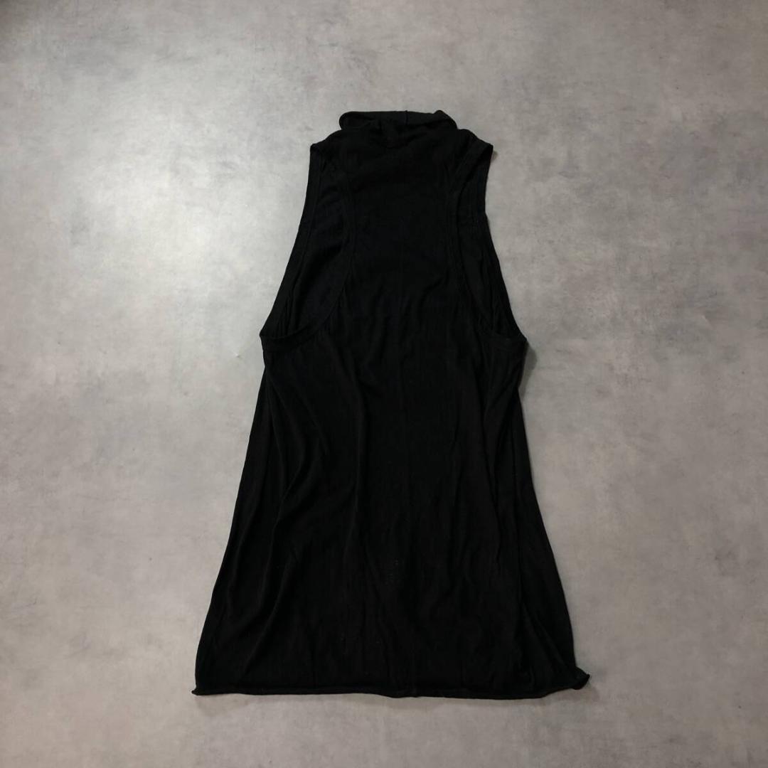 GQ3478◇rick owens : ハイネック ノースリーブカットソー◇
