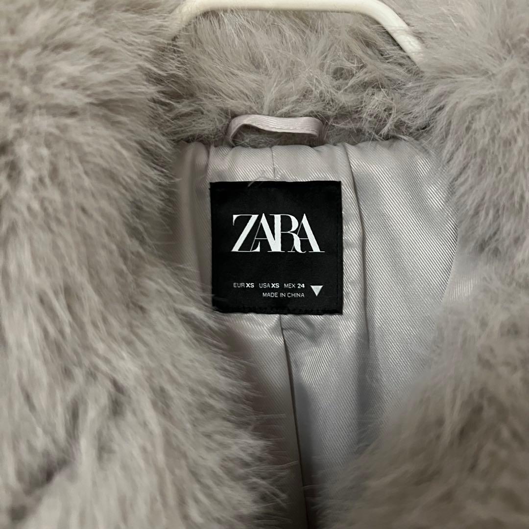 ZARA フェイクファーショートコート 1255/768 XS