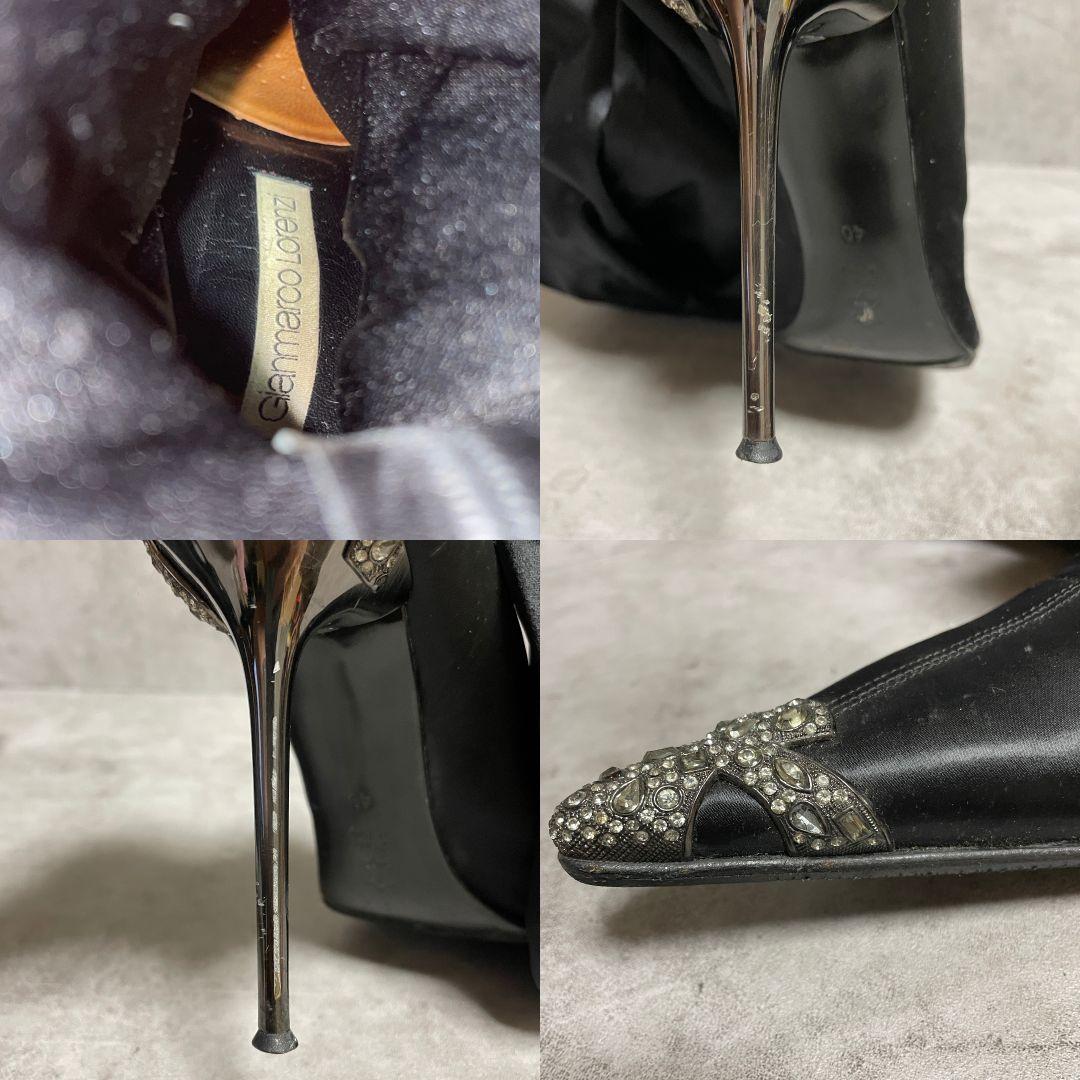 【ジャンマルコロレンツィ】（40）サイハイブーツ ポインテッドトゥ ブラック