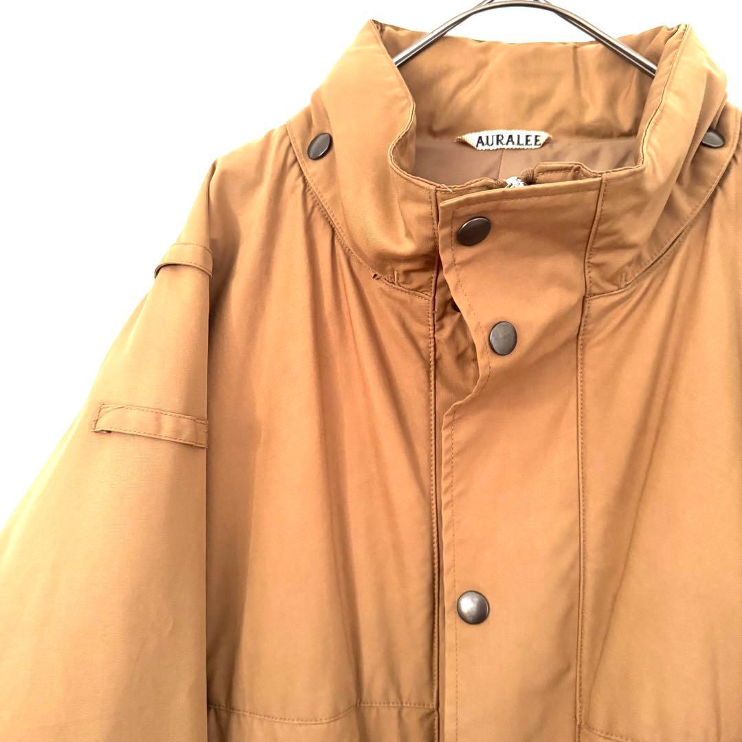 ジャケット・アウター AURALEE FINX NYLON OX BATTINGHOODED COAT