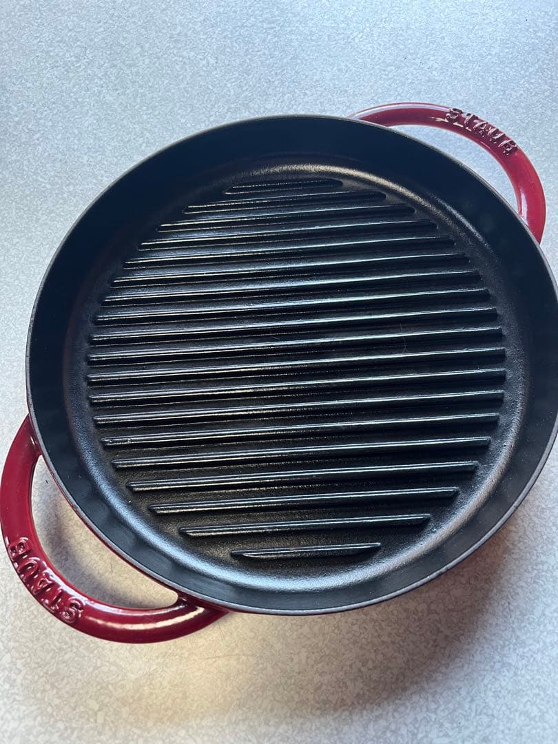 STAUB 鋳鉄 グリルパン ピアグリル　チェリー　　26CM