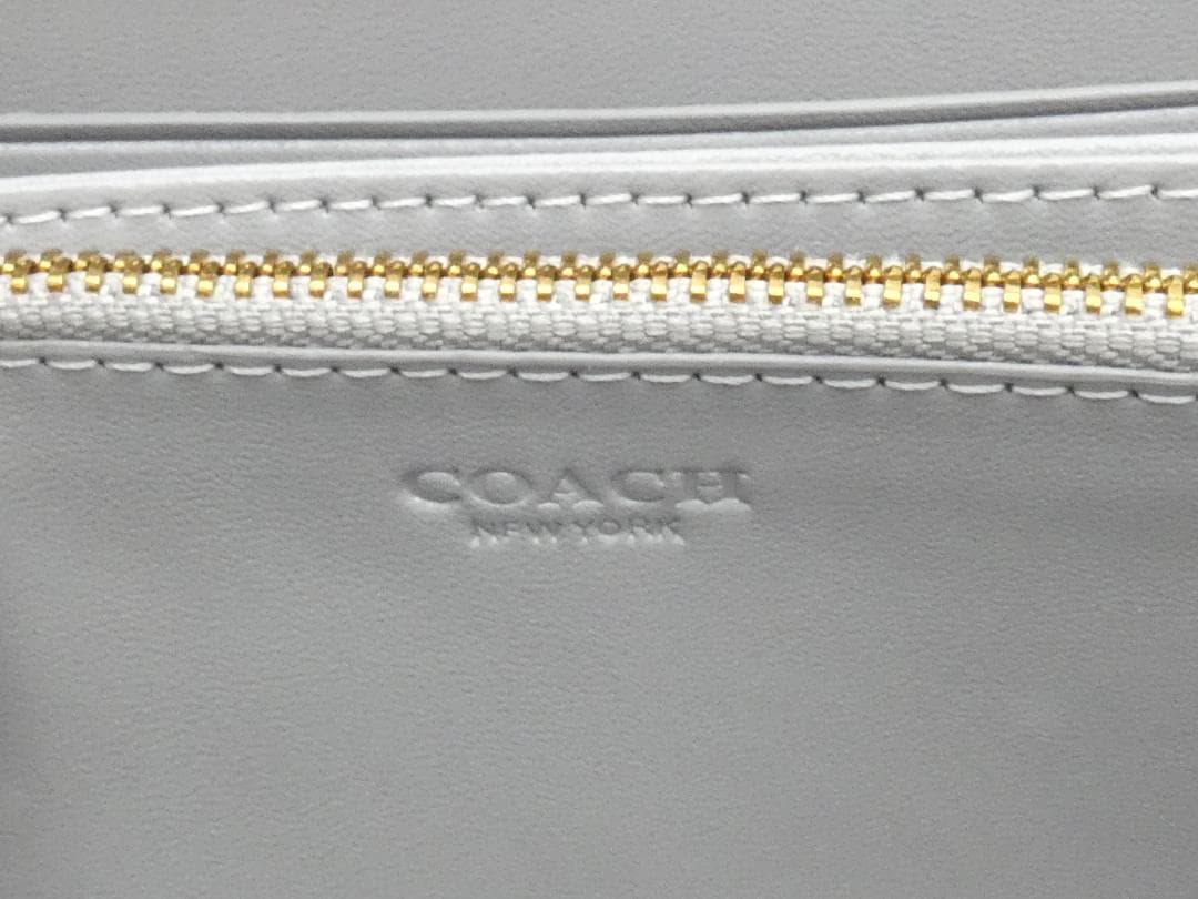 【新品】COACH コーチ ラウンド 長財布 CC489 ウォレット グレー系