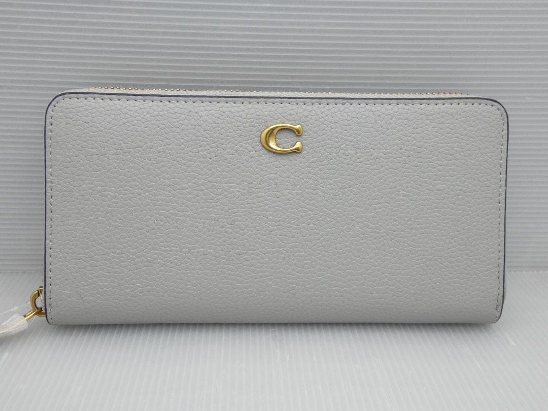 【新品】COACH コーチ ラウンド 長財布 CC489 ウォレット グレー系