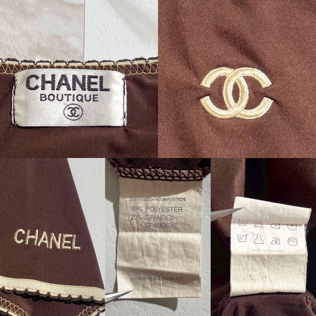 美品✨️CHANEL ココマーク刺繍 ロゴ ビンテージTシャツ エンブロイダリー