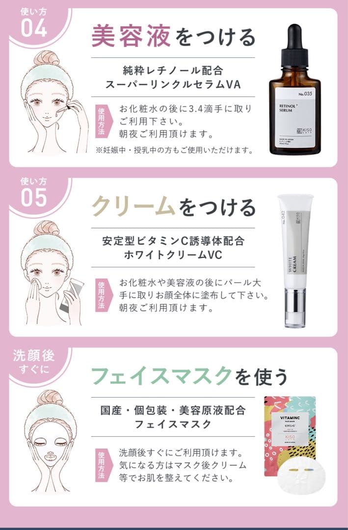 KISO キソ スキンケア用品一式　6点セット　まとめ売り