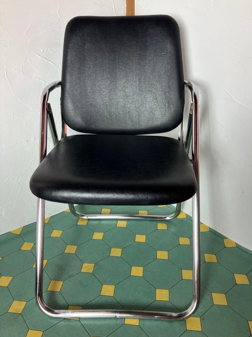 はま　2脚セット　イス　パイプ椅子　アイアン　ミーティング　チェア　③