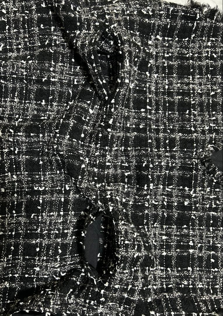 BEARDSLEY ビアズリー ベスト ツイード Vネック プルオーバー 黒