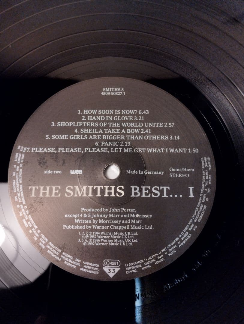 THE SMITHS BEST I UK盤アナログレコード 美品