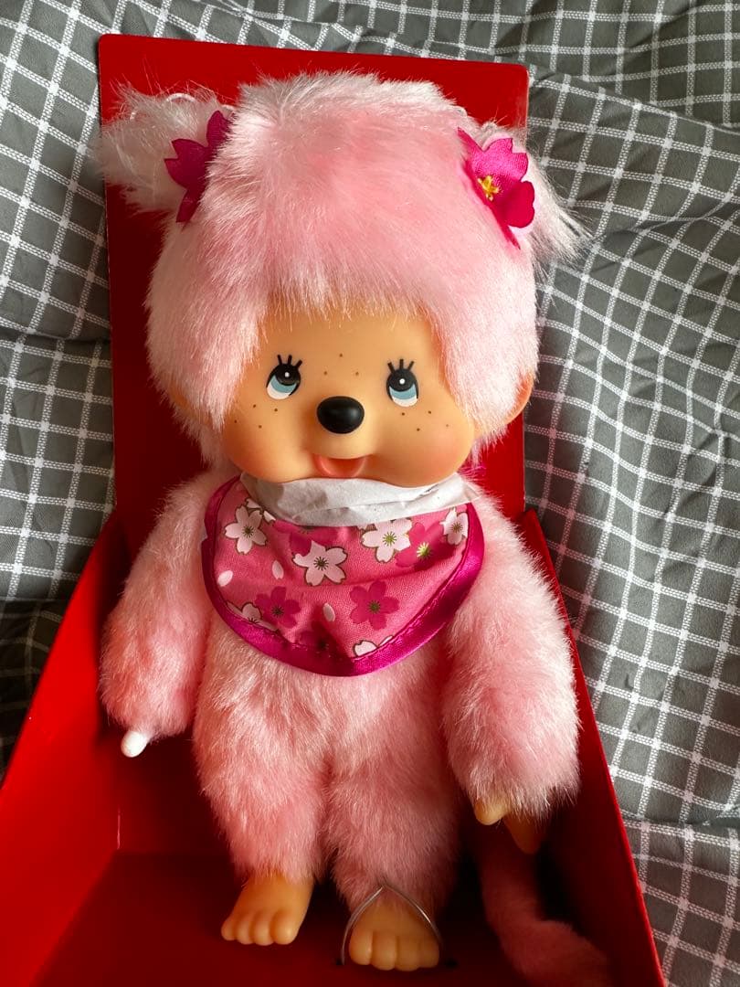 海外限定モンチッチ スノー白色 Sサイズ サクラピンク色S サイズ 2体セット