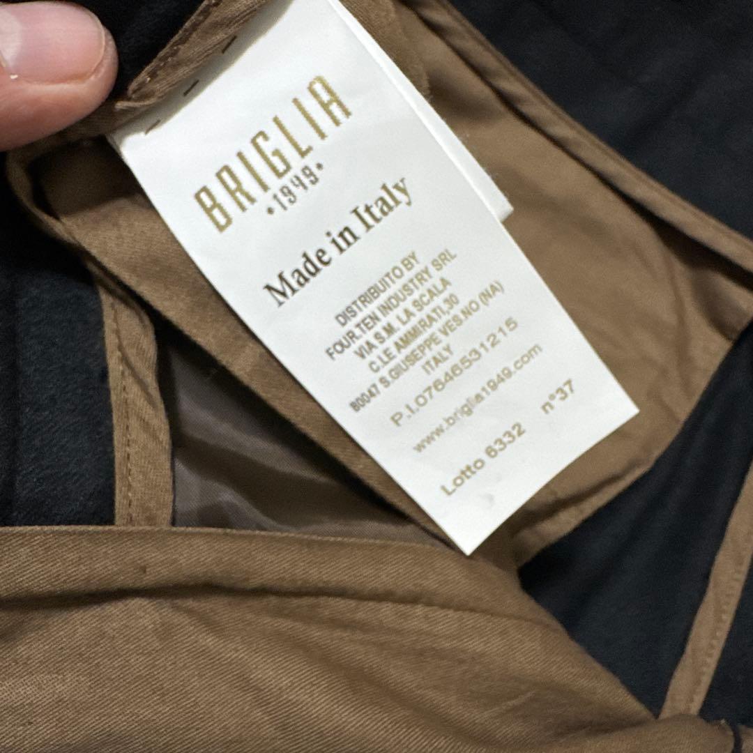 20 未使用　ブリリア　BRIGLIA スラックス　ブラック　カシミア　46