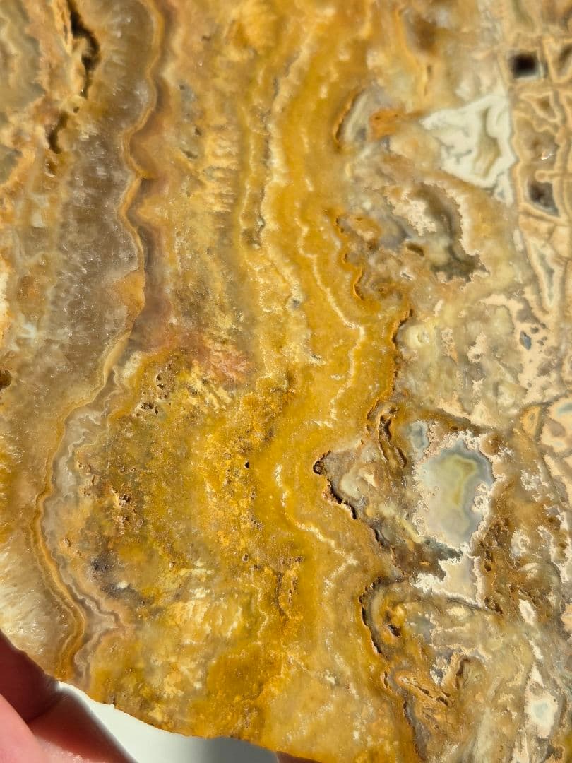 イエロークレイジーレースアゲートスラブ