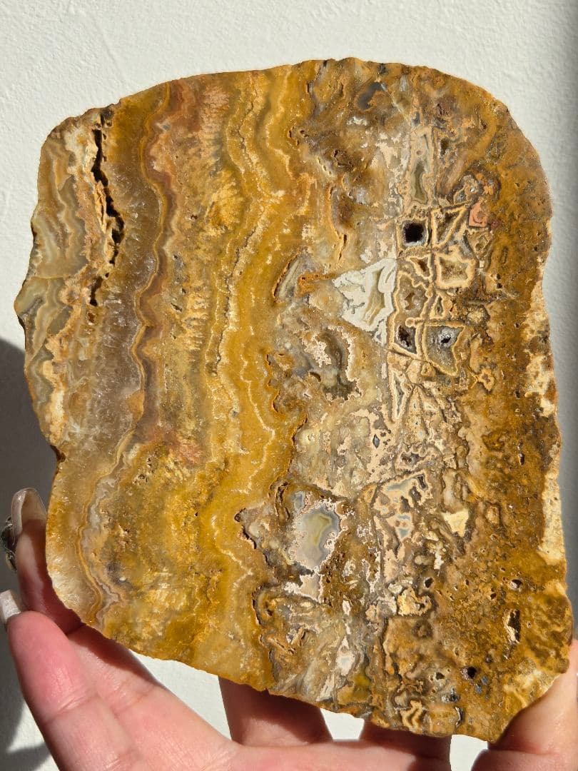 イエロークレイジーレースアゲートスラブ