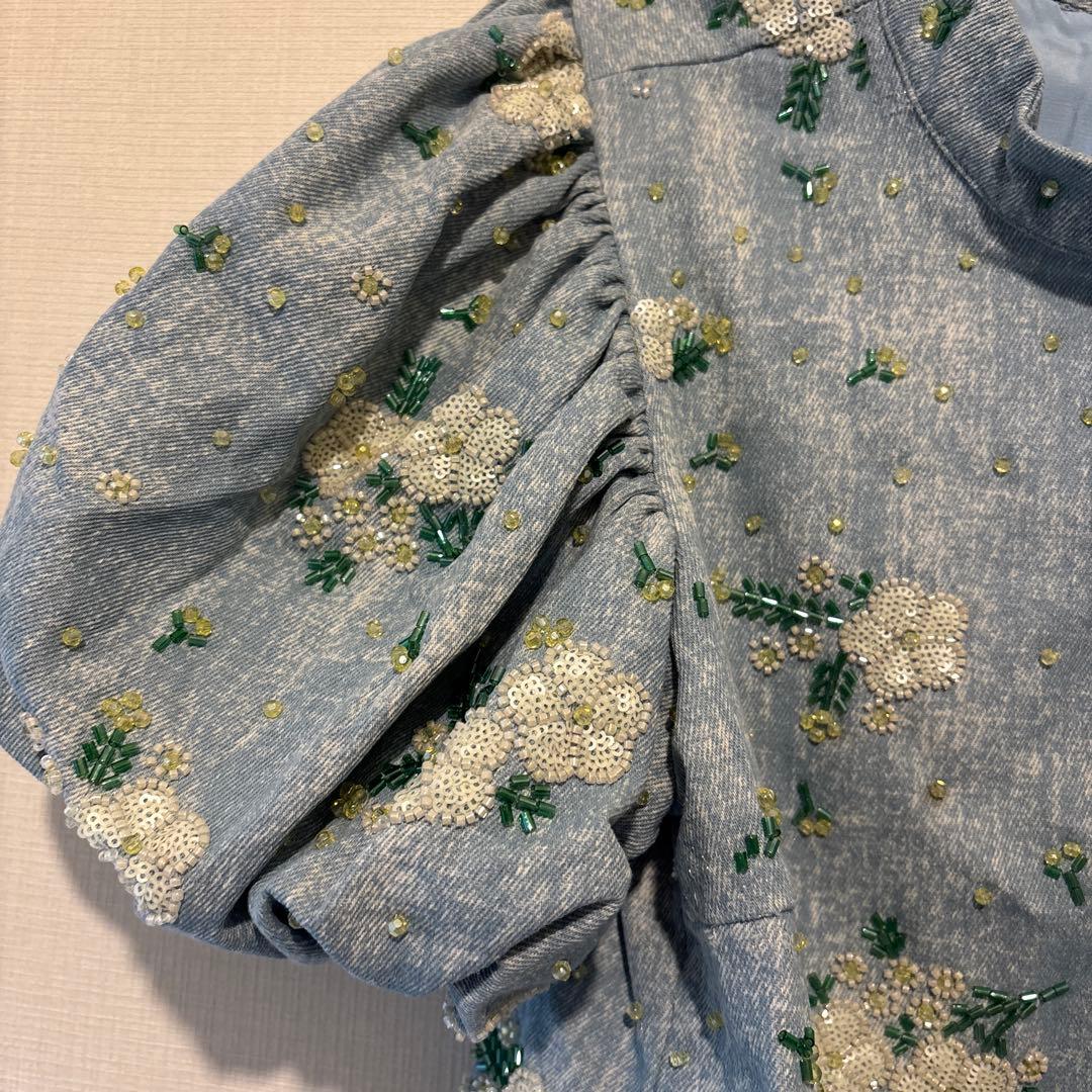 DREAM sister jane ビーズ　デニムトップス