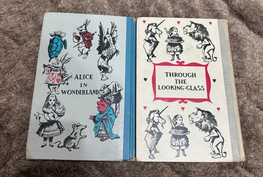 不思議の国のアリス　鏡の国のアリス　ヴィンテージ　アンティーク　洋書　セット