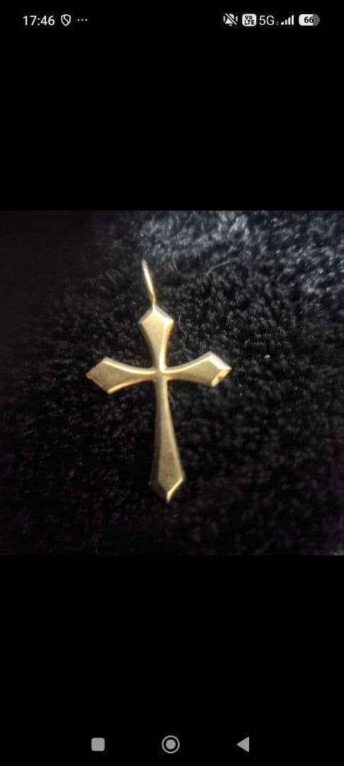 ス*ー様 K10刻印 クロスネックレストップ