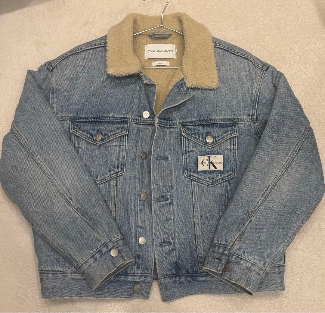 M*a様 カルバンクライン デニムジャケット ボア ロゴ