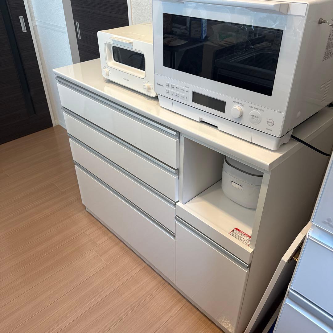 ニトリ　カップボード【レジューム120-2QH-R WH】 最終値下げ！！