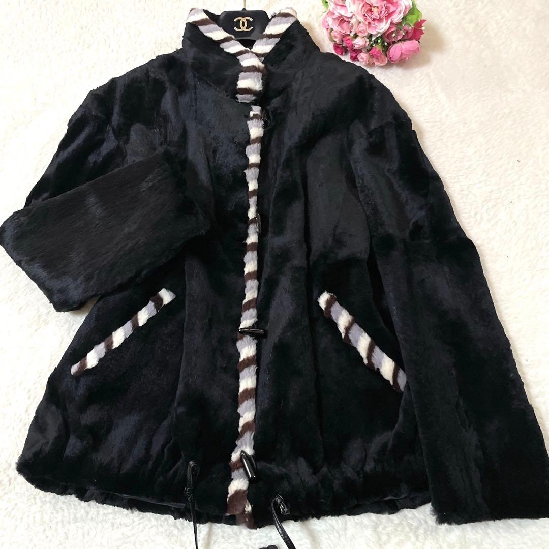 【美品】エンバ シェアードミンク ロング コート サイズL相当