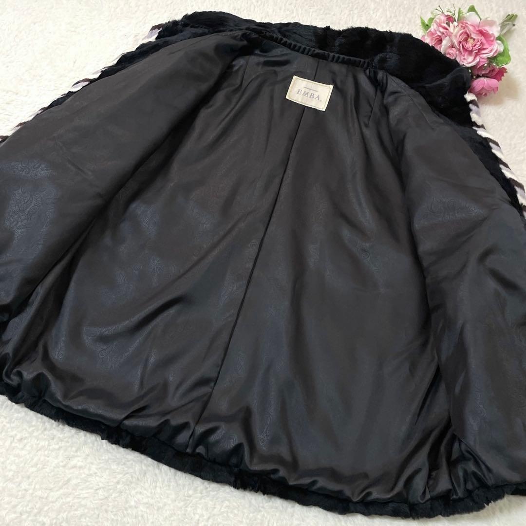 【美品】エンバ シェアードミンク ロング コート サイズL相当