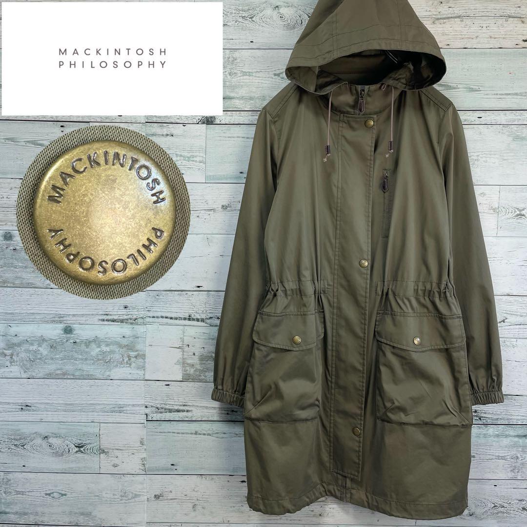 ☆ほぼ未使用☆マッキントッシュフィロソフィー　モッズコート　カーキ　ロゴ刻印