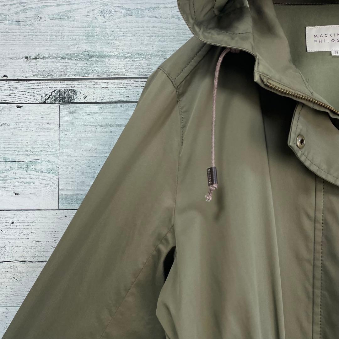 ☆ほぼ未使用☆マッキントッシュフィロソフィー　モッズコート　カーキ　ロゴ刻印
