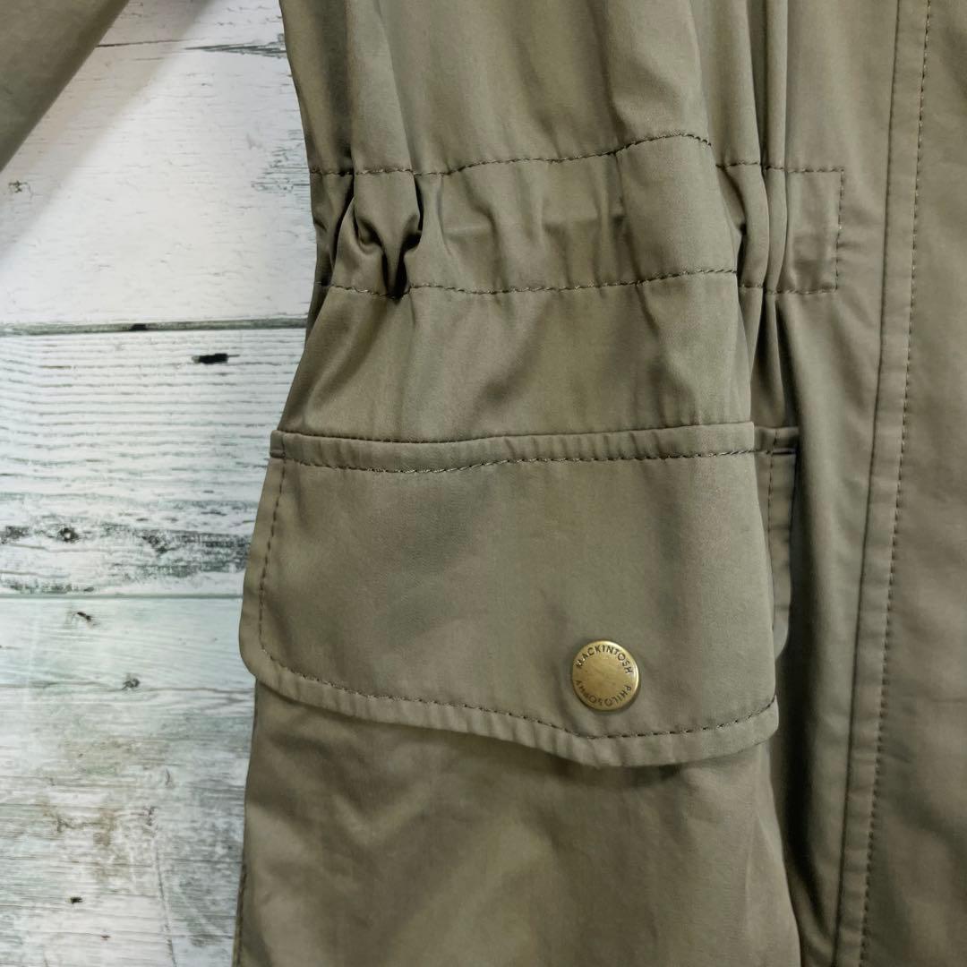 ☆ほぼ未使用☆マッキントッシュフィロソフィー　モッズコート　カーキ　ロゴ刻印