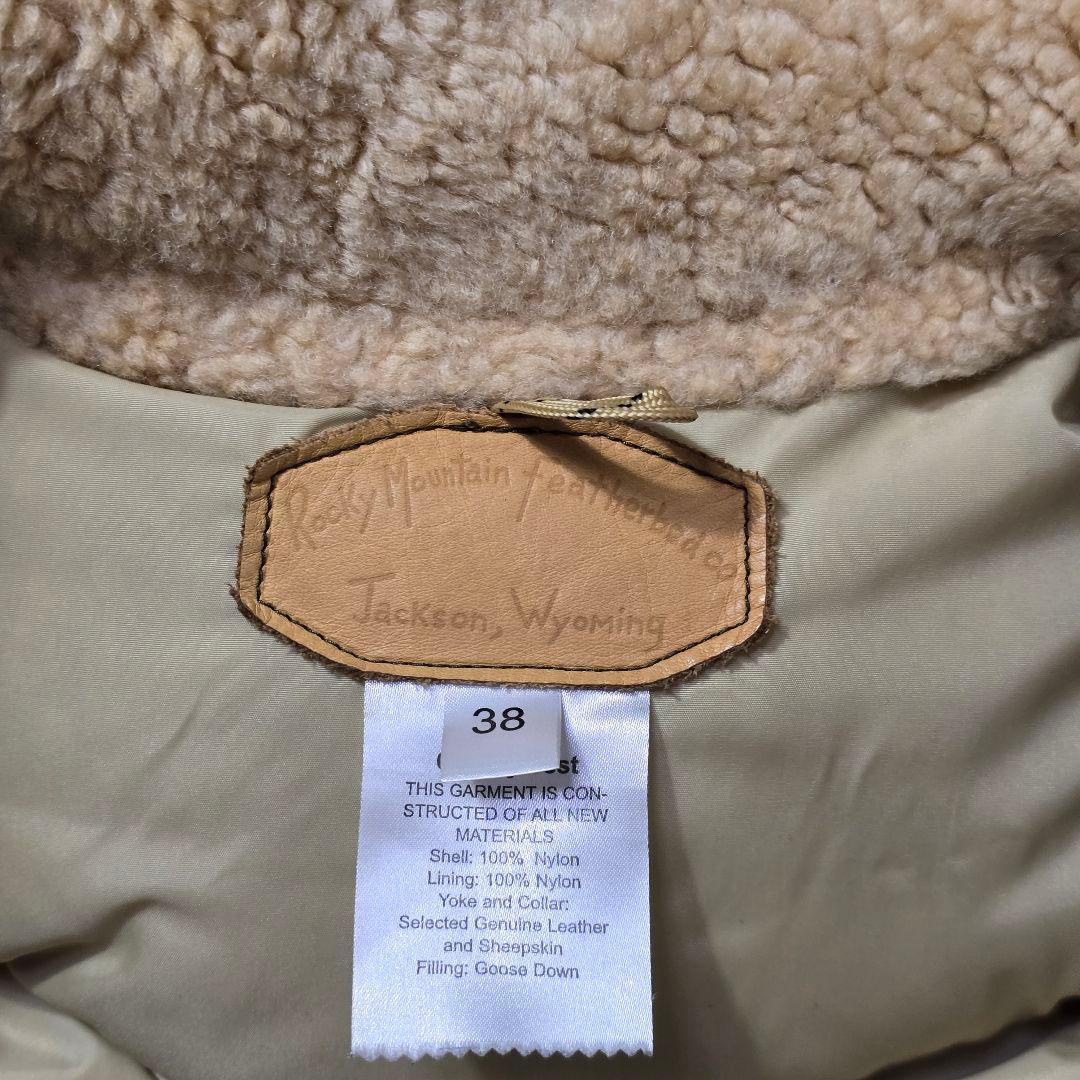 ロッキーマウンテンフェザーベッド ダウンベスト クリスティ オリーブ 38