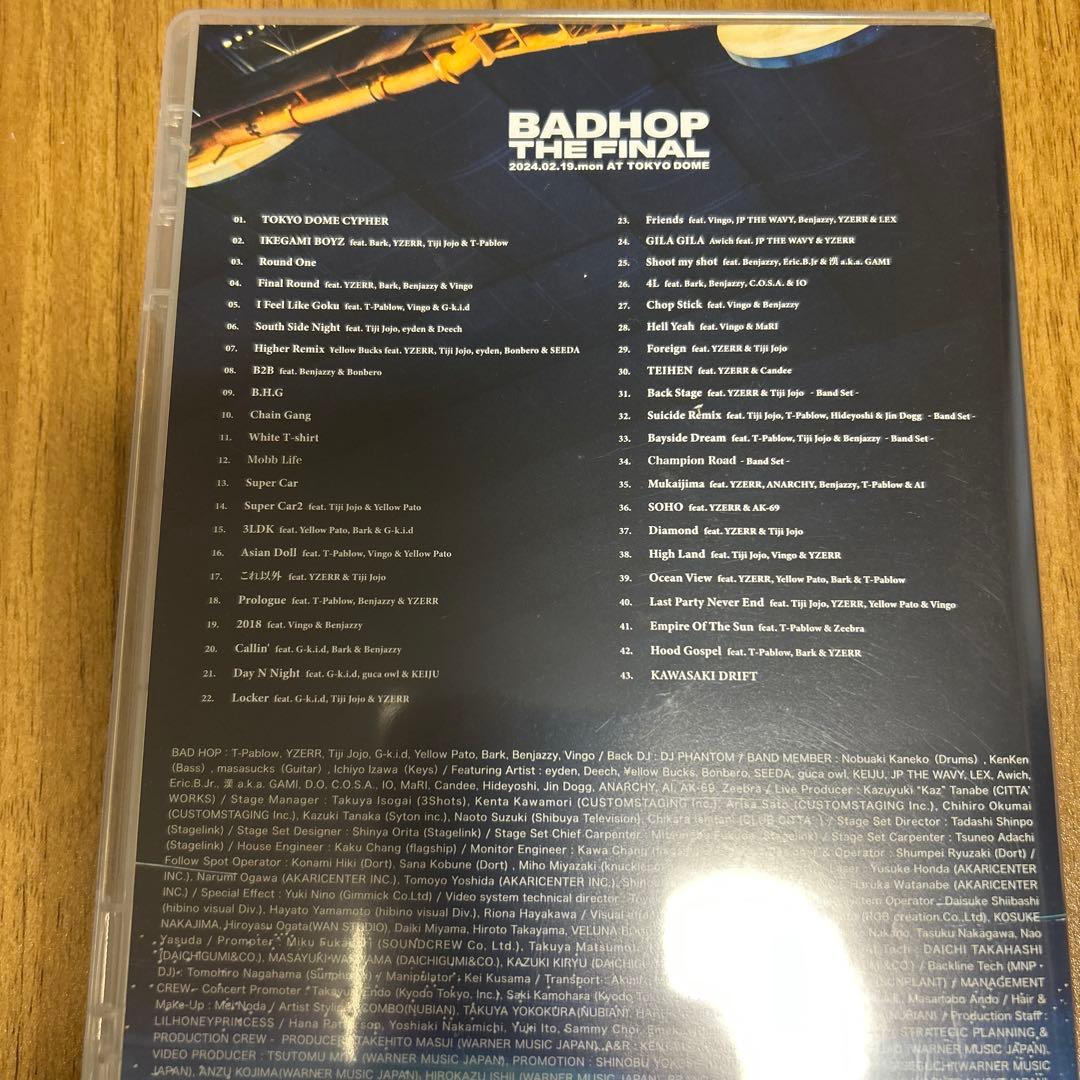 【美品】BADHOP THE FINAL TOKYO DOME DVD