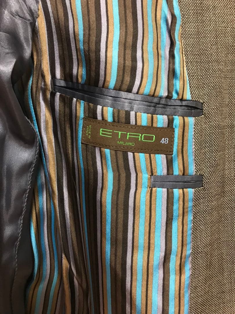 ♡美品♡メンズ エトロ ミラノウール グレー ジャケット&パンツ スーツ