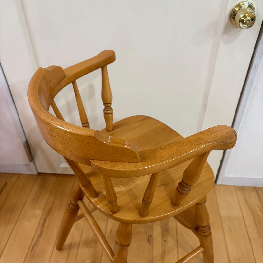 ☆ビンテージ☆ キツツキ　キッズ　ベビー　チェア　木製　ナチュラルカラー