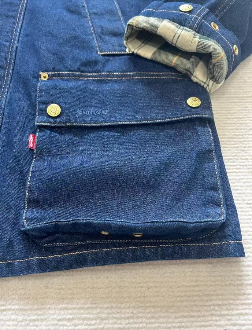 Barbour × Levi's ネイビー デニム カバーオール XS