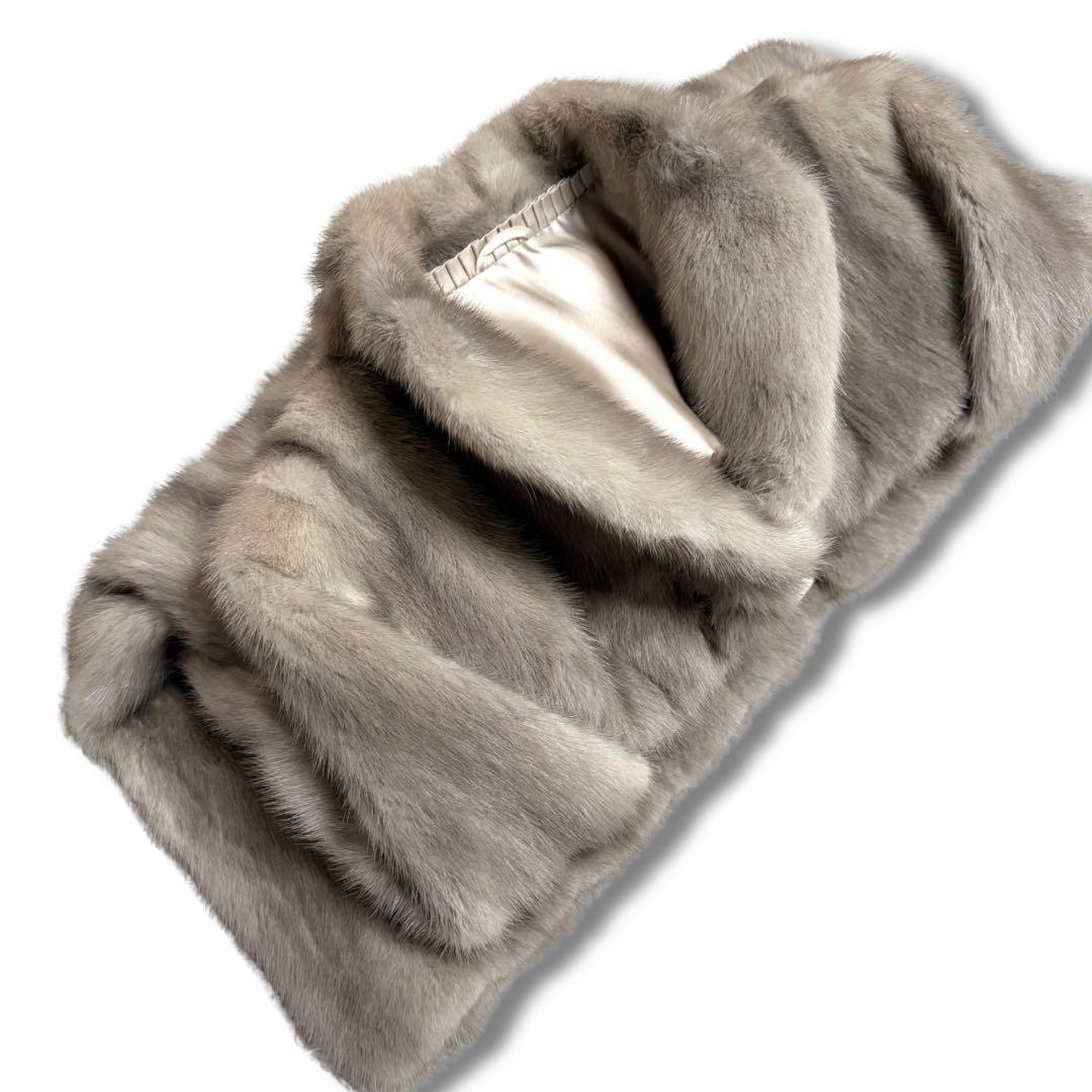 【美品希少✨】サファイアミンク リアルファーコート 本毛皮 貂 艶◎ 毛並み◎