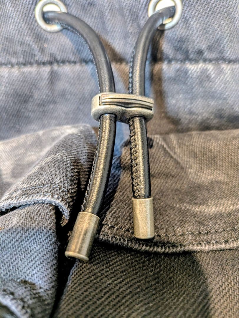 DIESEL ブラックデニムショルダーバッグ