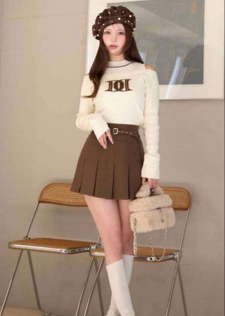 darich セミワイドプリーツテーラードミニスカート　S