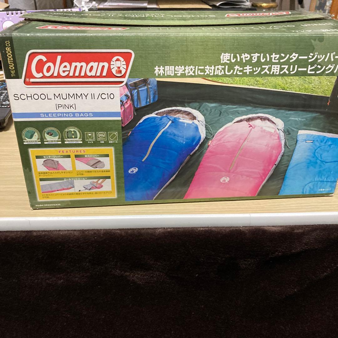 コールマン　スリーピングバッグ（色ピンク）　サイズ横74センチ縦170センチ