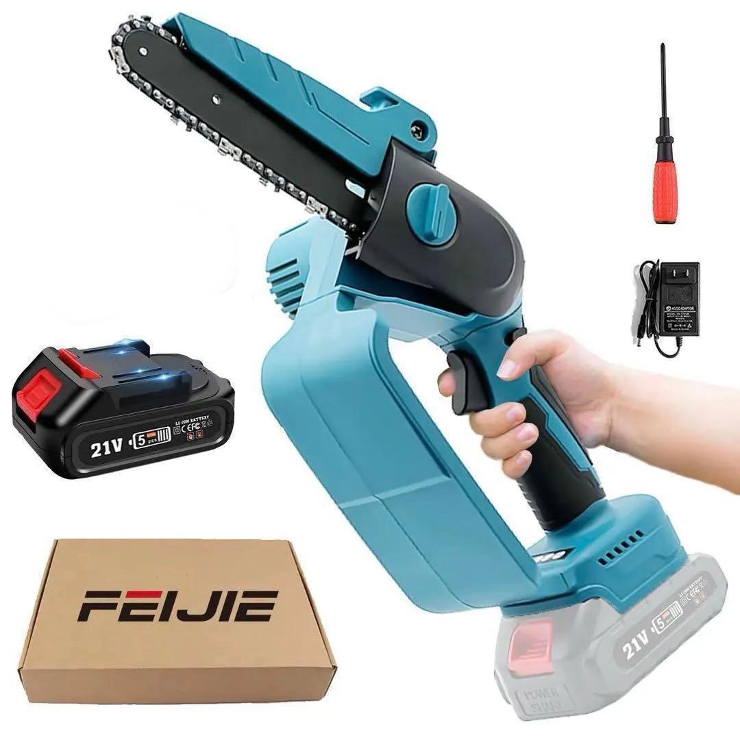 最新型‼️充電式 チェーンソー 6インチ小型電動コードレス バッテリー1個