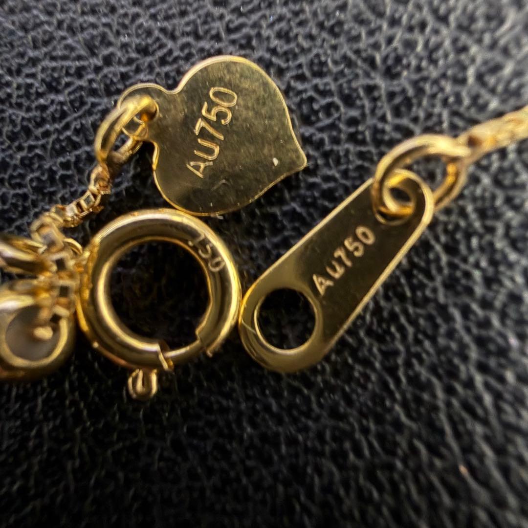 (B012220)K18ベネチアンチェーン アジャスターAU750 18金YG