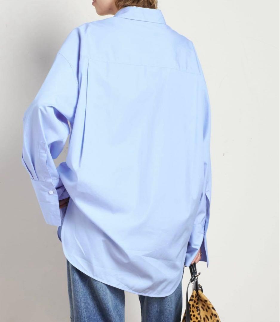 25AW★AP STUDIO★スーピマコットンシャツ　サックスブルー