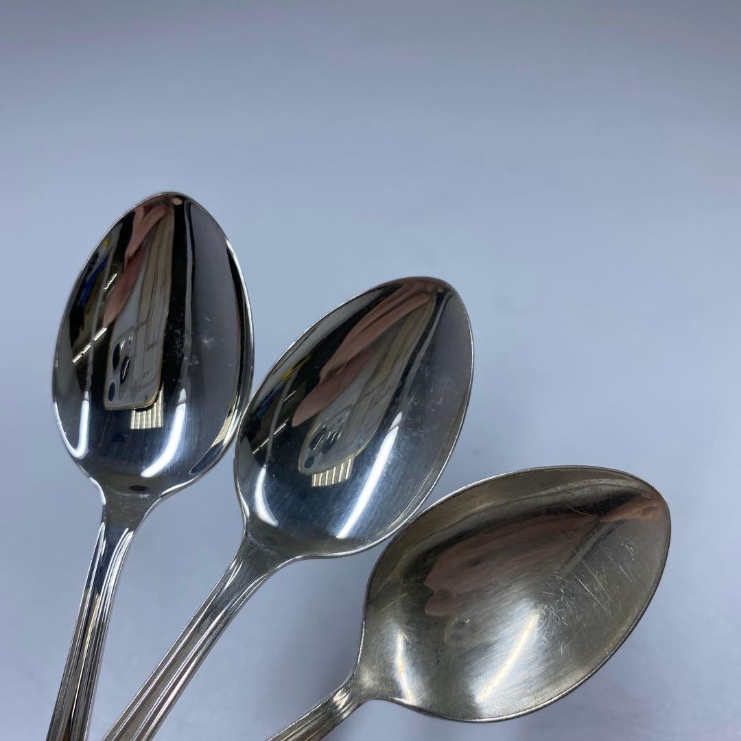 silver950刻印　銀製スプーン　10本　135g 東な7-0207☆2F
