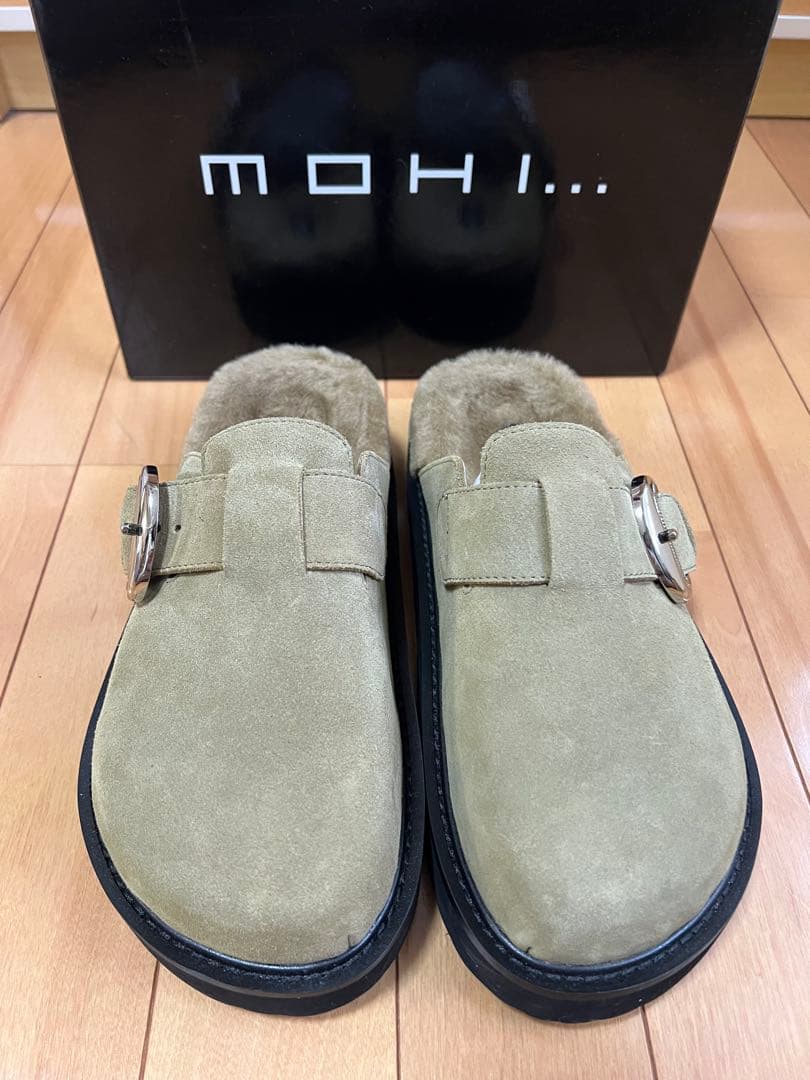 本日限定価格　未使用に近い　MOHI スエードビックベルト　ボストンサンダル38