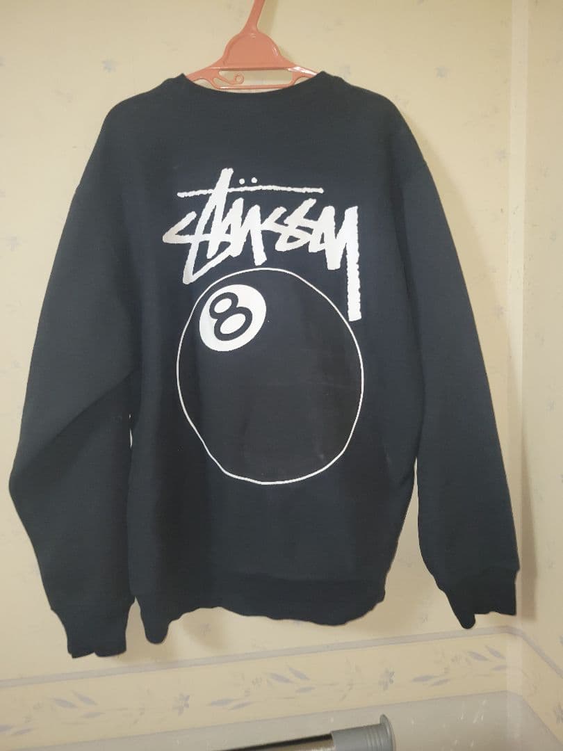 ラ*ム様 Stussy 8ボールデザイン スウェット M ブラック