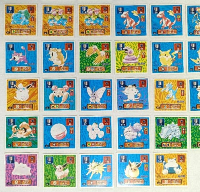 【アマダ】 初代 ポケモン最強シール列伝 71枚セット ミュウ