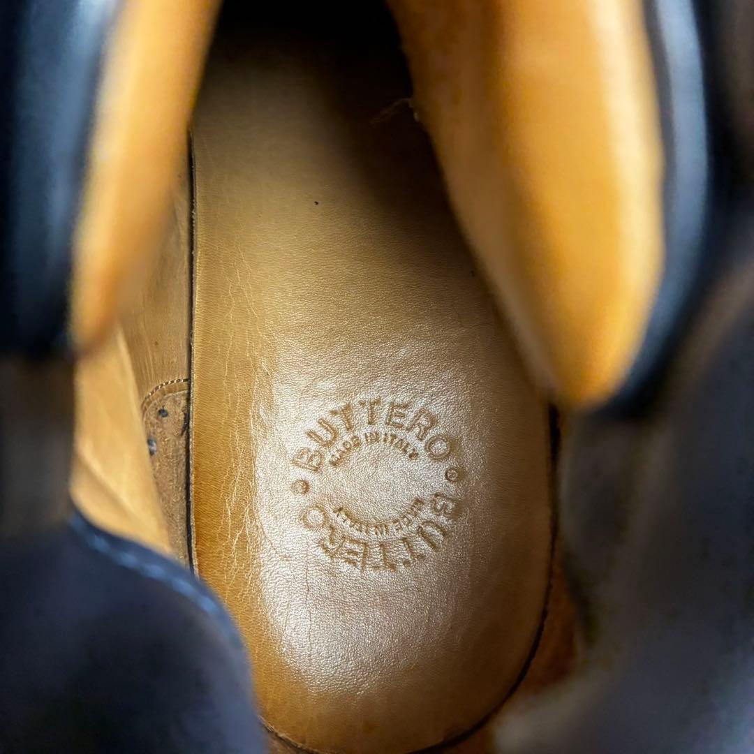 BUTTERO ブッテロ　キルティング　ブーツ　本革　ダークネイビー　23.5㎝