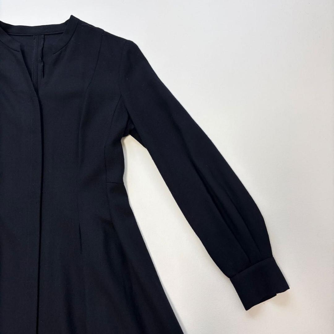 【アナイ】ソフトアムンゼンタックフレアワンピース　ネイビー　36