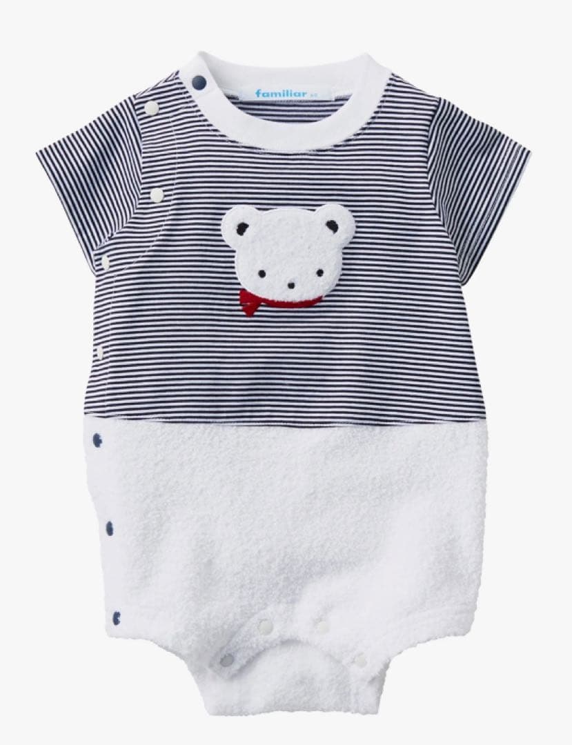 【apipi】familiar 半袖　袖付きロンパース　70