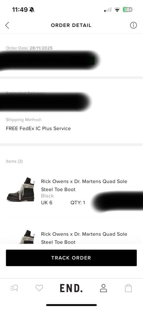 Rick Owens×Dr.martens STEEL TOE BOOT