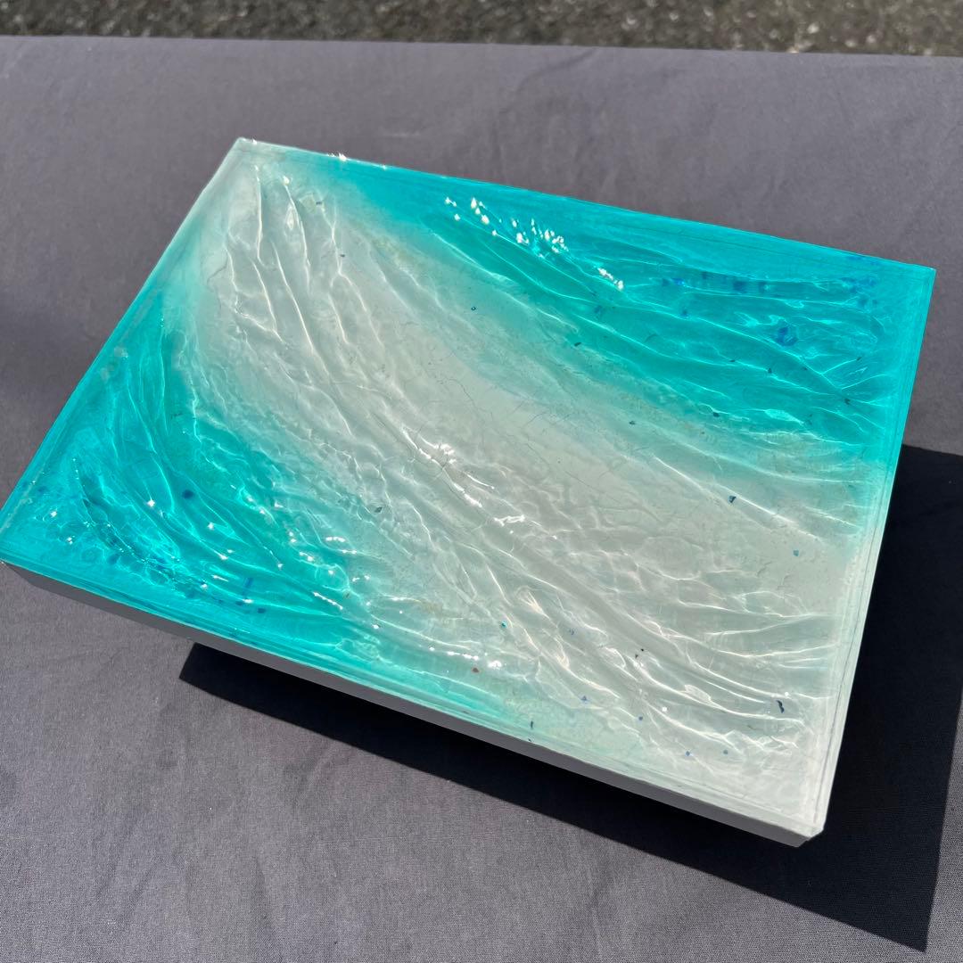 【レジンアート】波紋アート／Ｂ５パネル／枠なし／オーシャンアート